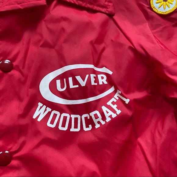 Champion Vintage Red Woodcraft Patches Jacket Kids 10-12 Culver Woodcraft - Picture 2 of 7